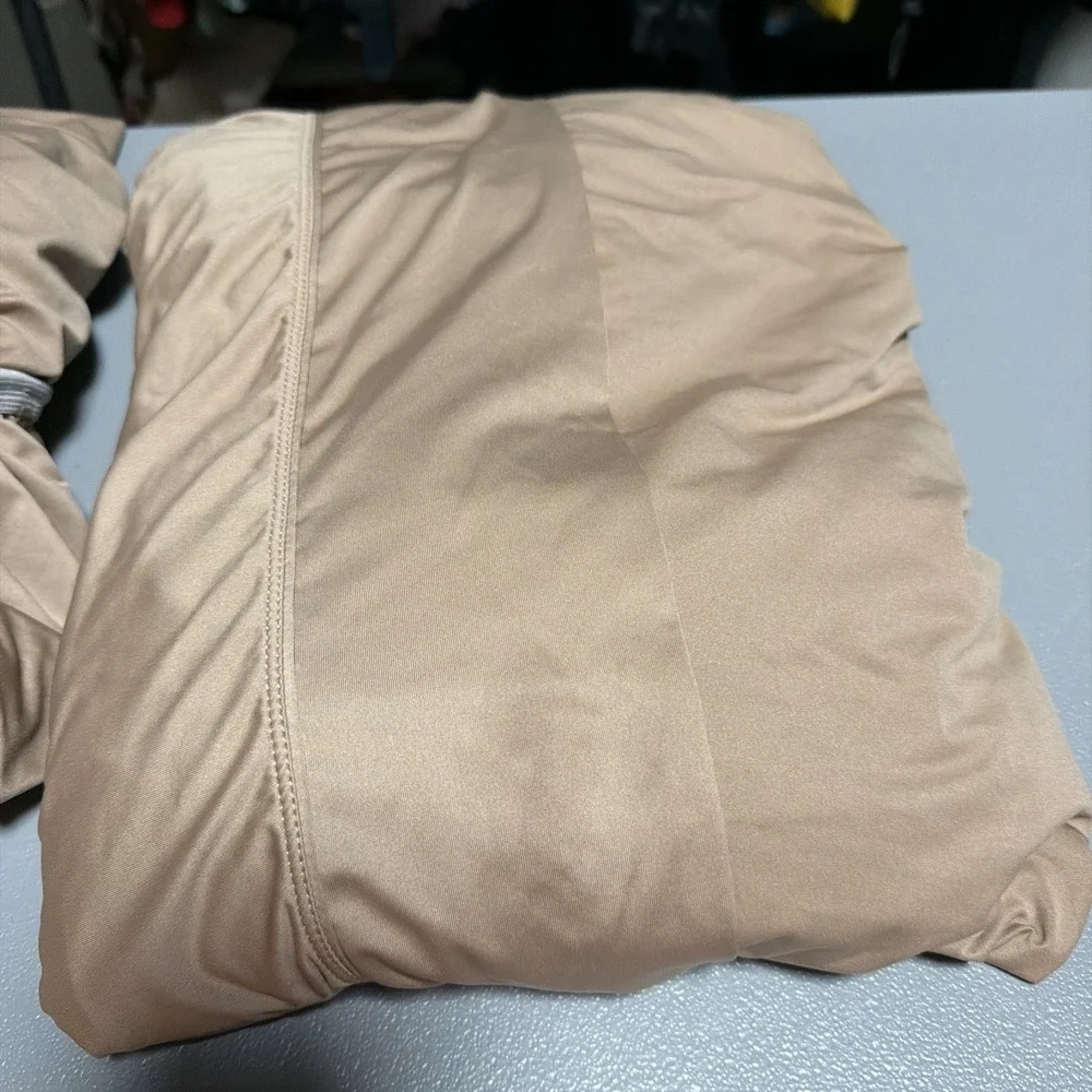 Sheex Performance Sheet Set Flat, Fitted, 1 Pillowcase Tan Stretchy Luxury
